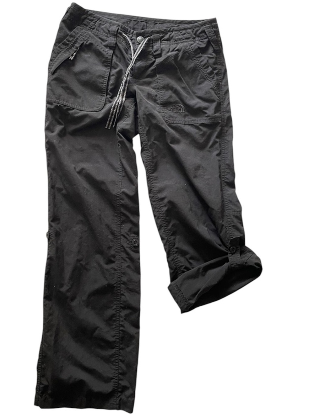 The North Face Black Women's Sz 2 Lightweight Travel Roll Up Hiking Drawstring